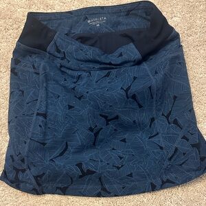 Athleta Navy Leaf Print Skort